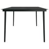 vidaXL Ensemble &agrave; manger de jardin 9 pcs Noir