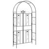 vidaXL Arche de jardin Uni Noir 115 x 37 x 226 cm