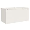 vidaXL Bo&icirc;te de Rangement Ext&eacute;rieure Blanc 100 x 50,5 x 50 cm Acier
