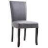 vidaXL Chaises &agrave; manger lot de 2 gris similicuir daim