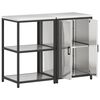 vidaXL Ensemble de rangement cuisine 2 pcs Argent&eacute; Acier inoxydable