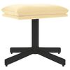 vidaXL Chaise de relaxation avec tabouret Blanc cr&egrave;me Velours