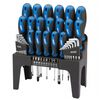 Draper Tools Jeu de tournevis, cl&eacute; hex et embouts 44 pcs Bleu 81294