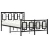 vidaXL Cadre de lit m&eacute;tal sans matelas avec pied de lit noir 120x190cm