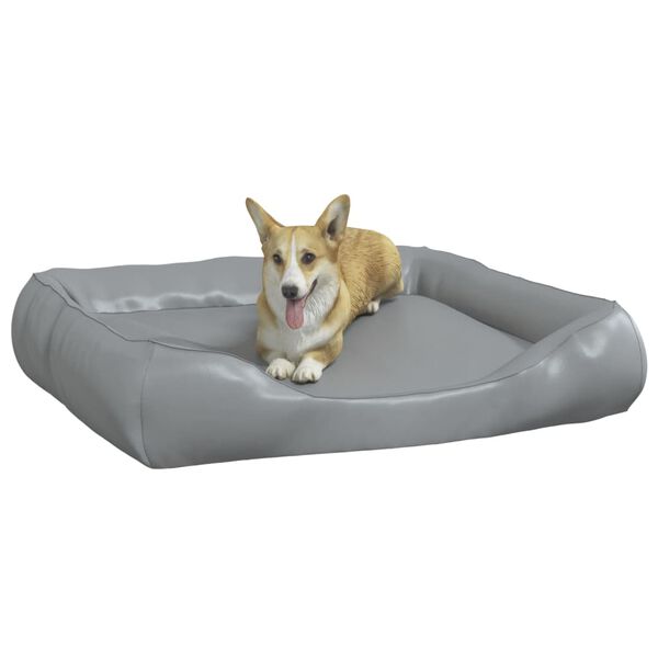vidaXL Lit pour chien Gris clair 120x100x27 cm Similicuir