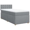 vidaXL Sommier &agrave; lattes de lit avec matelas Gris clair 100x200cm Tissu