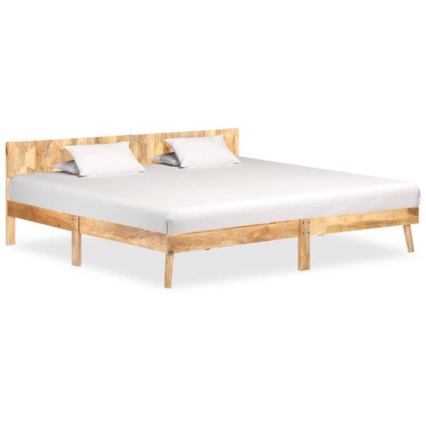 vidaXL Cadre de lit sans matelas bois de manguier massif 200x200 cm