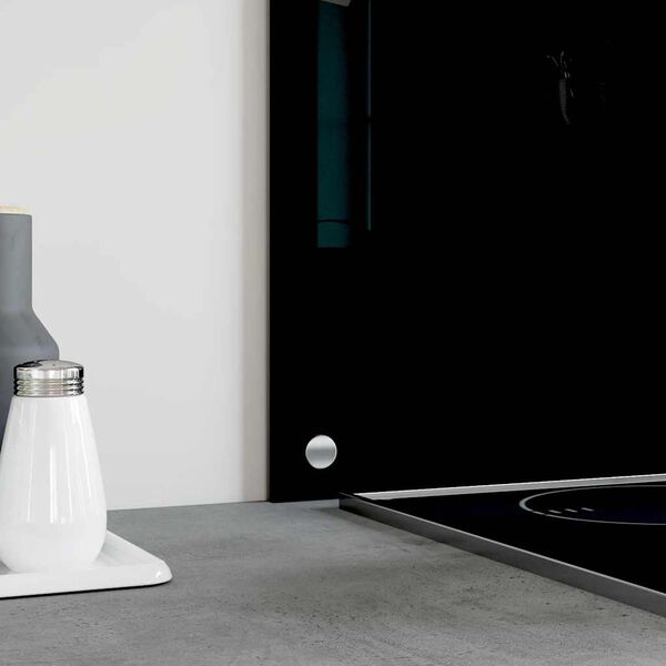 vidaXL Dosseret de cuisine Noir 70x50 cm Verre trempé