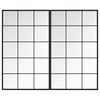 vidaXL Miroirs muraux 2 pcs noir 100x60 cm m&eacute;tal