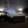 vidaXL Sommier &agrave; lattes de lit avec matelas Noir 160x200 cm Tissu