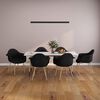 vidaXL Chaises &agrave; manger lot de 6 noir tissu