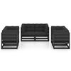 vidaXL Salon de jardin 6 pcs avec coussins Bois de pin massif