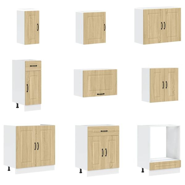 vidaXL Ensemble d'armoires de cuisine 14 pcs Kalmar bois d'ing&eacute;nierie