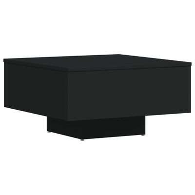 vidaXL Table basse Noir 60x60x31,5 cm Aggloméré