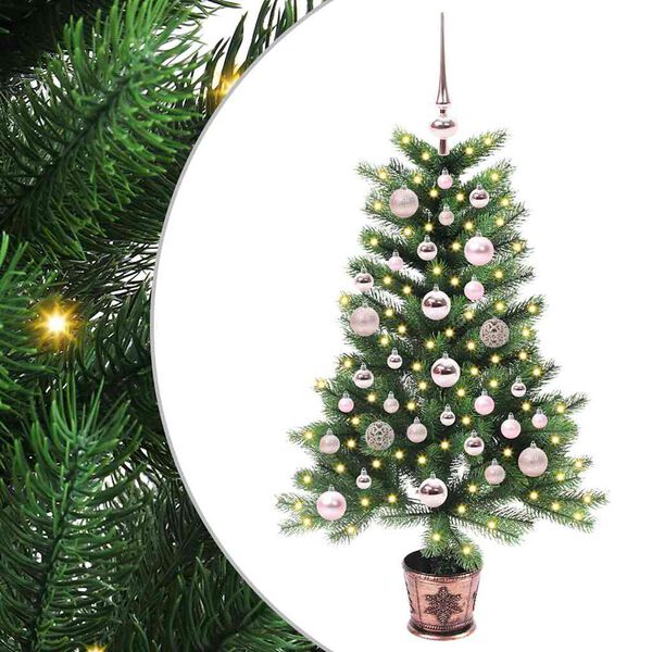vidaXL Sapin de No&euml;l avec 150 LED avec support Vert 90 cm PE