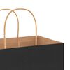 vidaXL Sacs en papier 50 pcs avec poign&eacute;es noir 32x17x44 cm