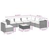 vidaXL Salon de jardin 8 pcs avec coussins r&eacute;sine tress&eacute;e gris