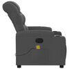 vidaXL Fauteuil inclinable de massage gris fonc&eacute; tissu