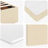 VidaXL Cadre de lit ottoman avec matelas cr&egrave;me 180x200 cm tissu