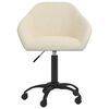 vidaXL Chaise pivotante de salle &agrave; manger Cr&egrave;me Velours