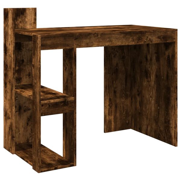 vidaXL Bureau chêne fumé 103,5x56,5x94 cm bois d'ingénierie