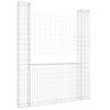 vidaXL Panier de gabion en forme de U avec 2 poteaux Fer 140x20x200 cm