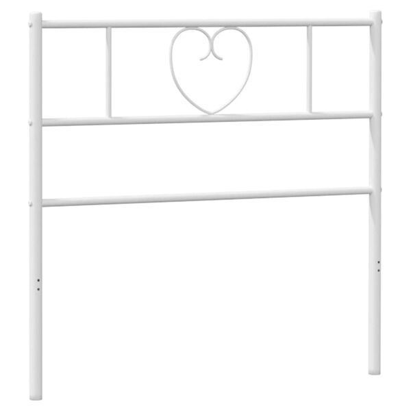 vidaXL Tête de lit métal blanc 75 cm