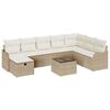 vidaXL Ensemble de Canap&eacute;s 9 pc 8-Nombre de places Beige et cr&egrave;me