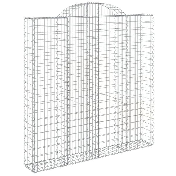 vidaXL Paniers &agrave; gabions arqu&eacute;s 14 pcs 200x30x200/220 cm fer galvanis&eacute;