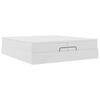 VidaXL Cadre de lit ottoman avec matelas blanc 200x200 cm similicuir