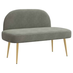 vidaXL Banc rembourr&eacute; avec dossier Gris clair 110 x 60 x 76 cm