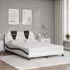 vidaXL Cadre de lit Viana sans matelas blanc et noir 120x200 cm similicuir