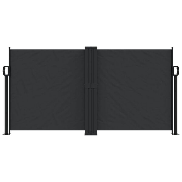 vidaXL Auvent lat&eacute;ral r&eacute;tractable noir 120x1000 cm