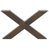 vidaXL Pieds de table basse en forme de X, 2 pi&egrave;ces, acier naturel, 70 x (42-43) cm