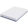 vidaXL Matelas Blanc et Bleu 140 x 200 cm Tissu jacquard