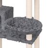 vidaXL Arbre à chat avec griffoirs en sisal Gris foncé 131 cm