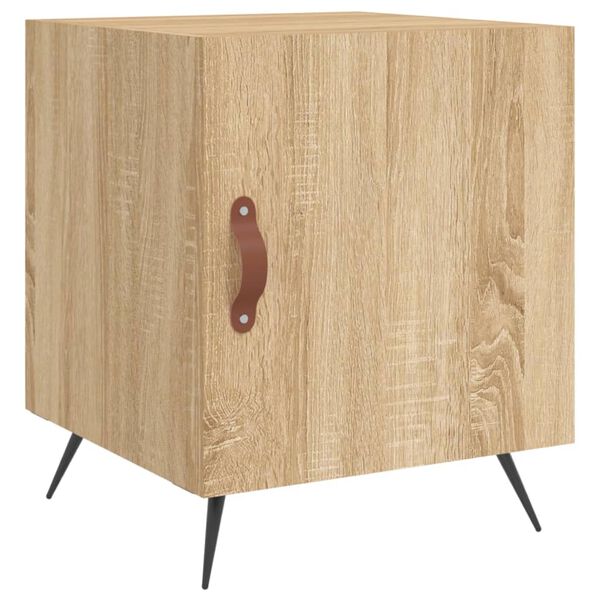 vidaXL Table de chevet ch&ecirc;ne sonoma 40x40x50 cm bois d&rsquo;ing&eacute;nierie