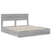 vidaXL Lit de Rangement Gris Sonoma 180 x 200 cm Bois d'ing&eacute;nierie