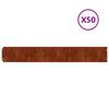 vidaXL Bordure de Pelouse 50 pc 15 x 103 cm Acier patin&eacute; Rouill&eacute;