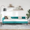 vidaXL Cadre de lit d'angle avec t&ecirc;te de lit Turquoise 80 cm x 200 cm