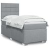 vidaXL Sommier &agrave; lattes de lit avec matelas gris clair 80x200 cm tissu