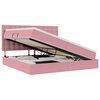vidaXL Lit avec rangement et matelas Rose 200 x 200 cm Velours