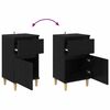 vidaXL Cabinet de chevet avec tiroir 2 pcs Ch&ecirc;ne noir 40 x 35 x 70 cm
