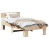 vidaXL Cadre de lit avec t&ecirc;te de lit Naturel 90 x 200 cm Pin massif