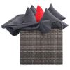 vidaXL Salon de jardin 7 pcs avec coussins R&eacute;sine tress&eacute;e Gris
