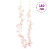 vidaXL Guirlandes de fleurs de No&euml;l 6 pcs rose clair 180 cm