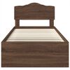 vidaXL Cadre de lit Ch&ecirc;ne brun 90 x 200 cm Bois de pin massif