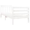 vidaXL Cadre de lit sans matelas blanc bois massif