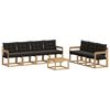 vidaXL Ensemble de canap&eacute;s d'ext&eacute;rieur 8 pc 7 place Blanc et noir
