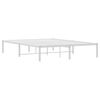 vidaXL Cadre de lit m&eacute;tal blanc 140x190 cm